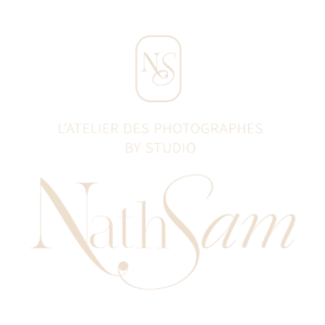 logo studio nathsam beige transparent avec icon + baseline